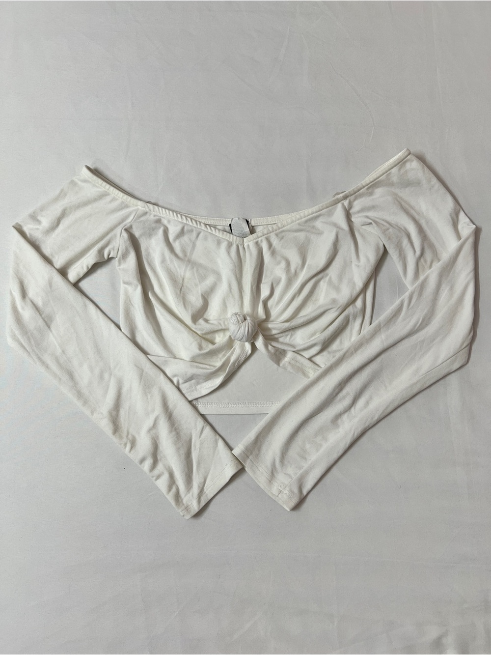 Windsor Off the Shoulder Knot Crop Tank Top